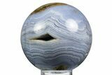 Amazing, Polished Blue Lace Agate Sphere - Namibia #308207-2